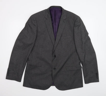 George Mens Black   Jacket Suit Jacket Size 44