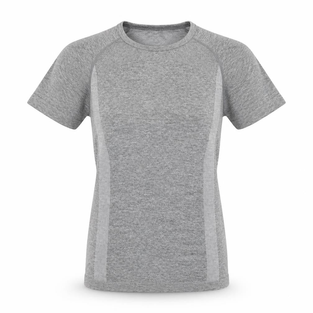 Womens UK Size 10 WORKOUT Grey Basic T-Shirt
