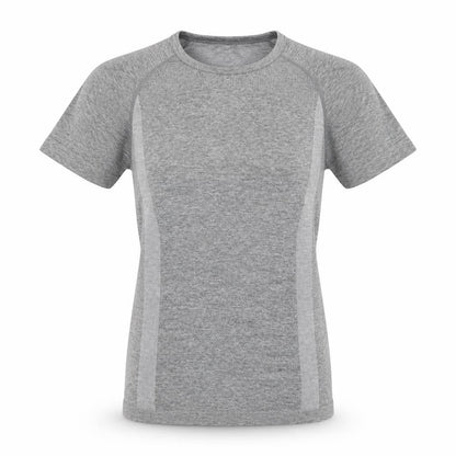 Womens UK Size 10 WORKOUT Grey Basic T-Shirt