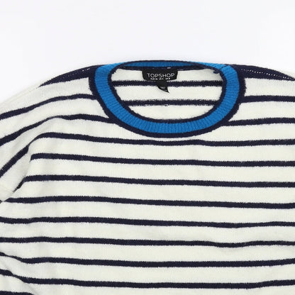 Womens UK Size 8 Topshop White Pullover Jumper