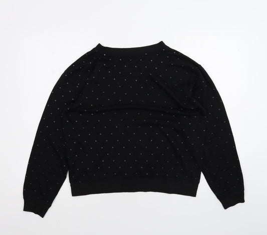 Womens UK Size 10 New Look Black Pullover Jumper