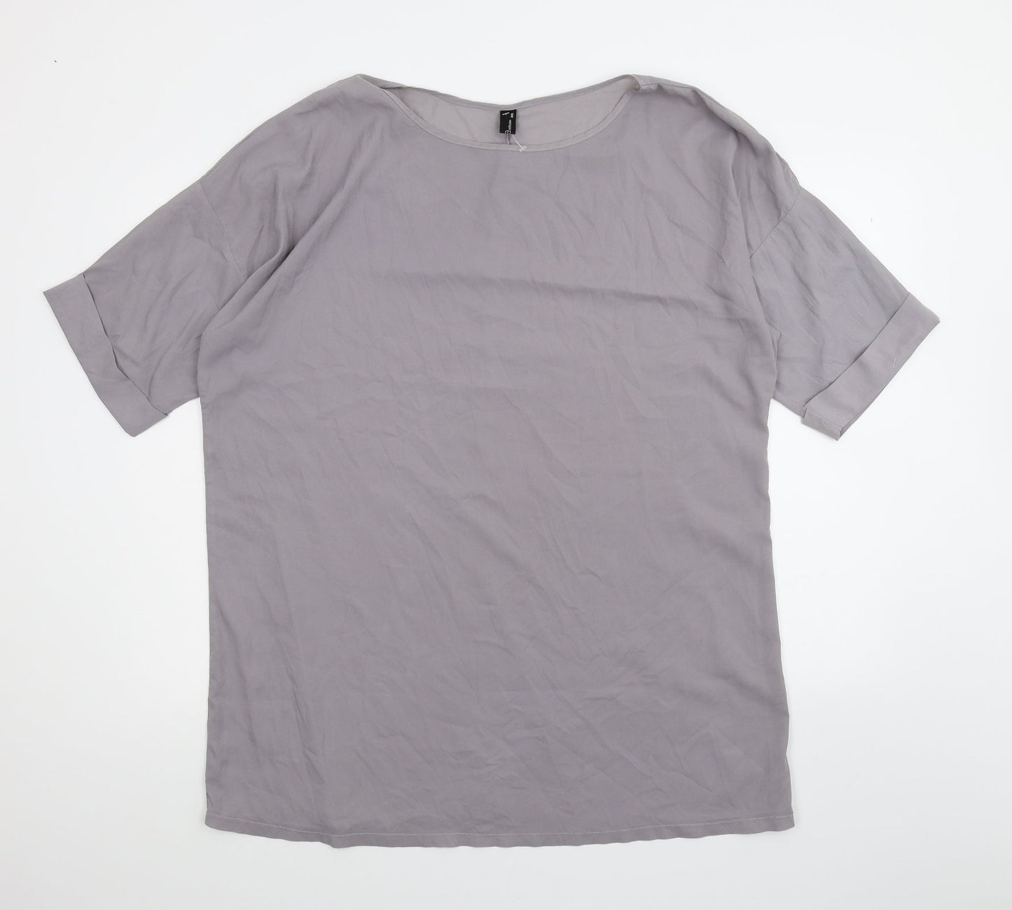 Womens UK Size 2XL Zanzea Purple Basic T-Shirt