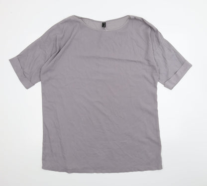 Womens UK Size 2XL Zanzea Purple Basic T-Shirt