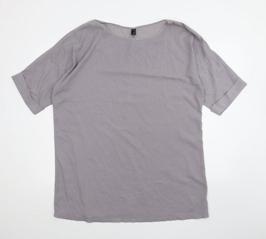 Womens UK Size 2XL Zanzea Purple Basic T-Shirt