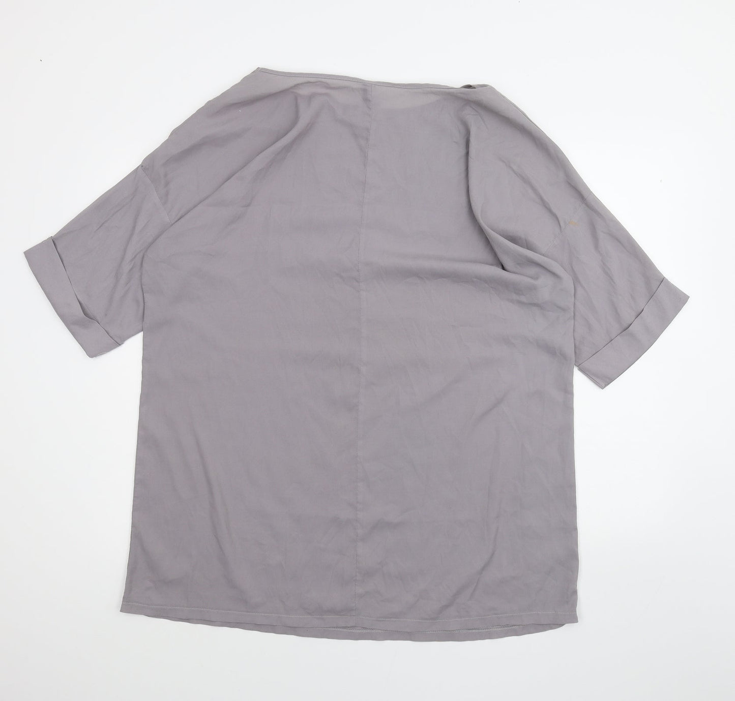 Womens UK Size 2XL Zanzea Purple Basic T-Shirt
