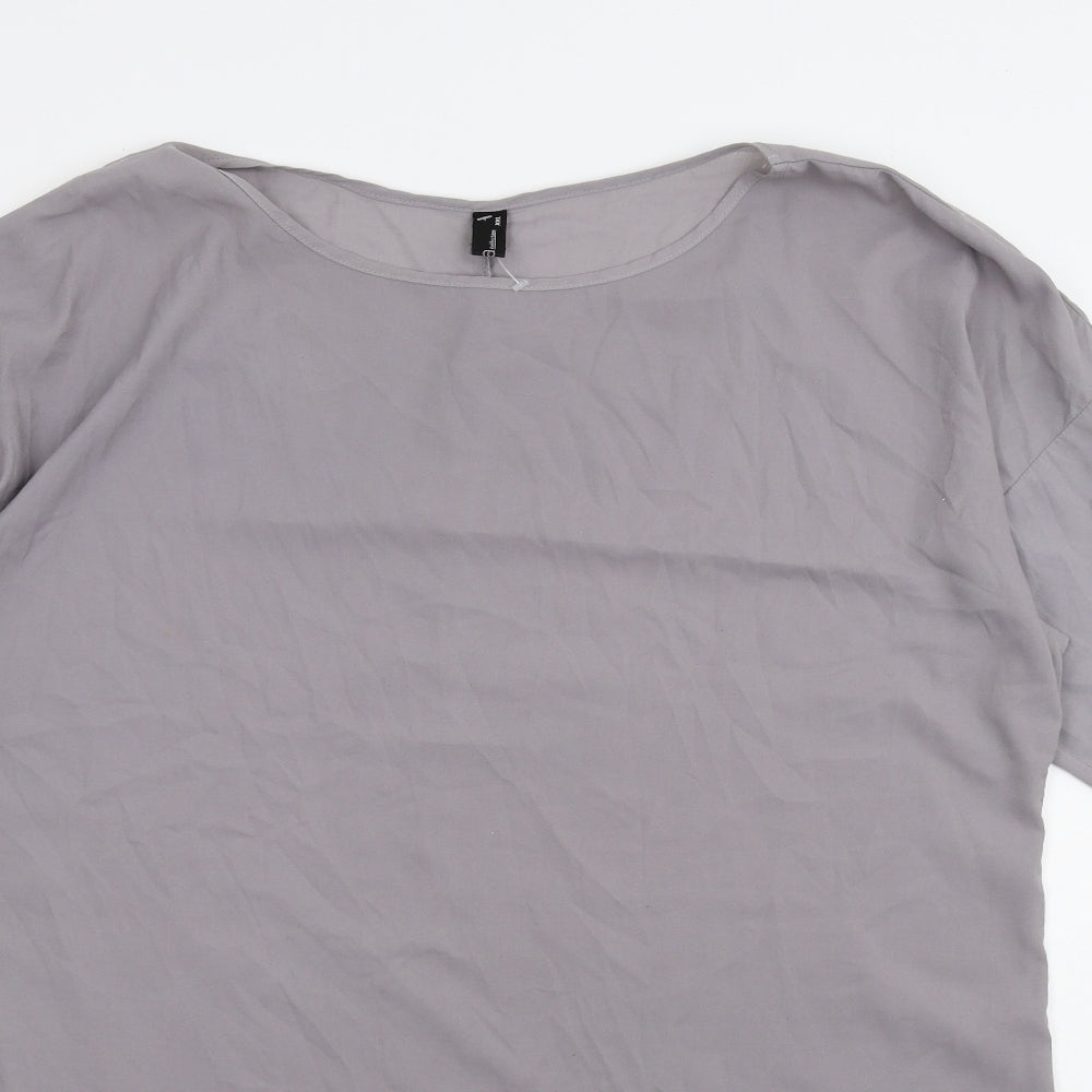 Womens UK Size 2XL Zanzea Purple Basic T-Shirt