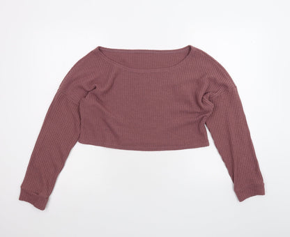 Womens UK Size XL Preworn Pink Pullover Jumper