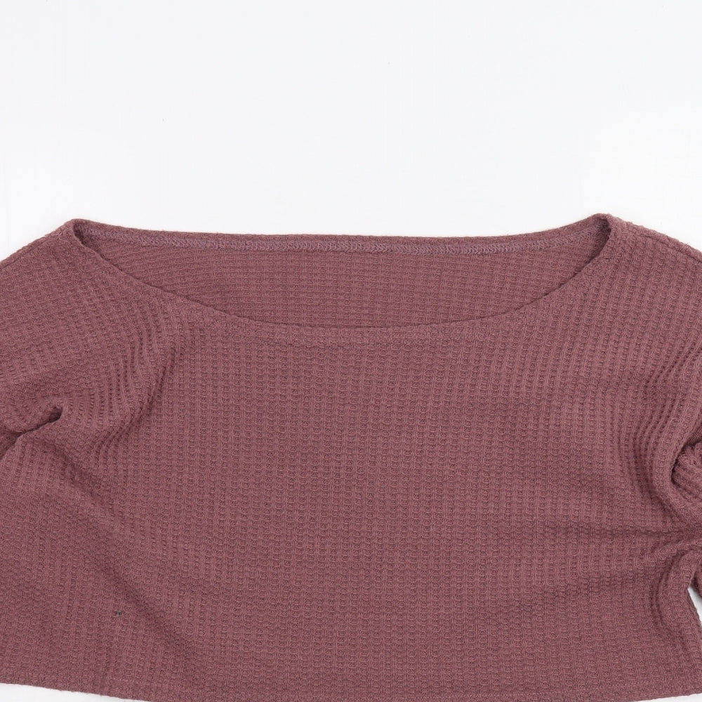 Womens UK Size XL Preworn Pink Pullover Jumper