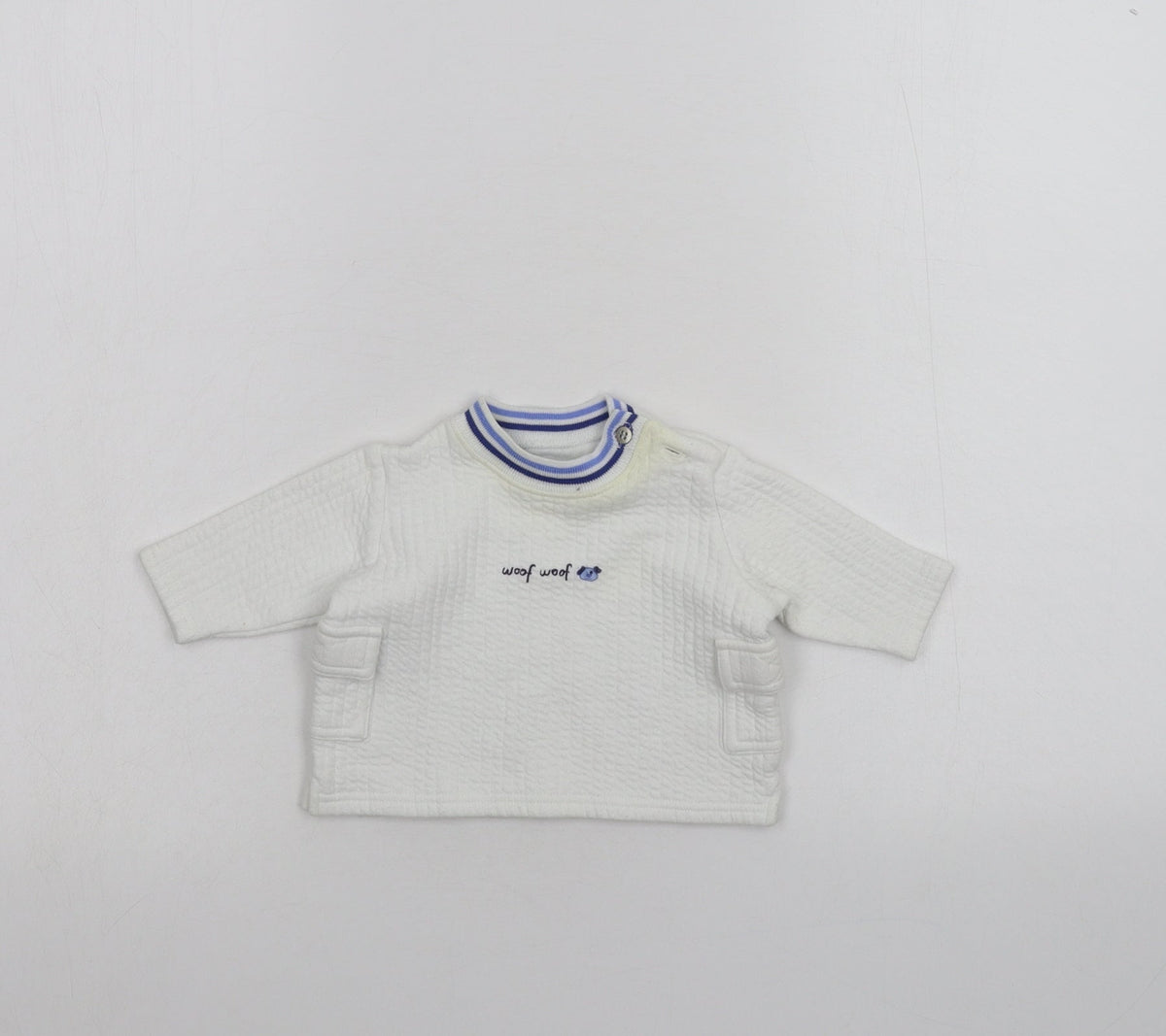 George Baby White   Pullover Jumper Size 0-3 Months