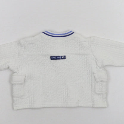 George Baby White   Pullover Jumper Size 0-3 Months