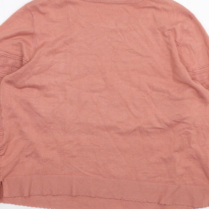 Womens UK Size XL Oasis Pink Basic T-Shirt