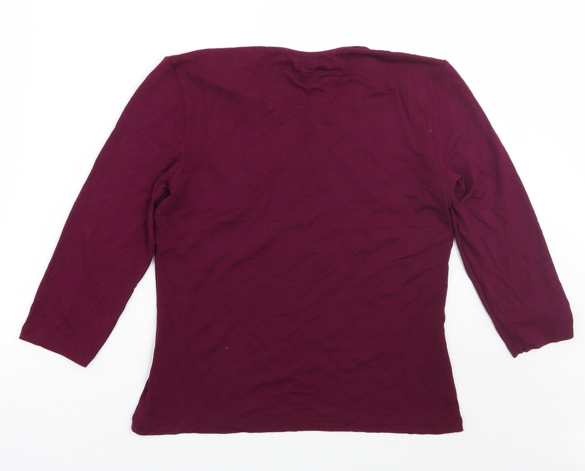 OFT Womens Purple   Basic T-Shirt Size M