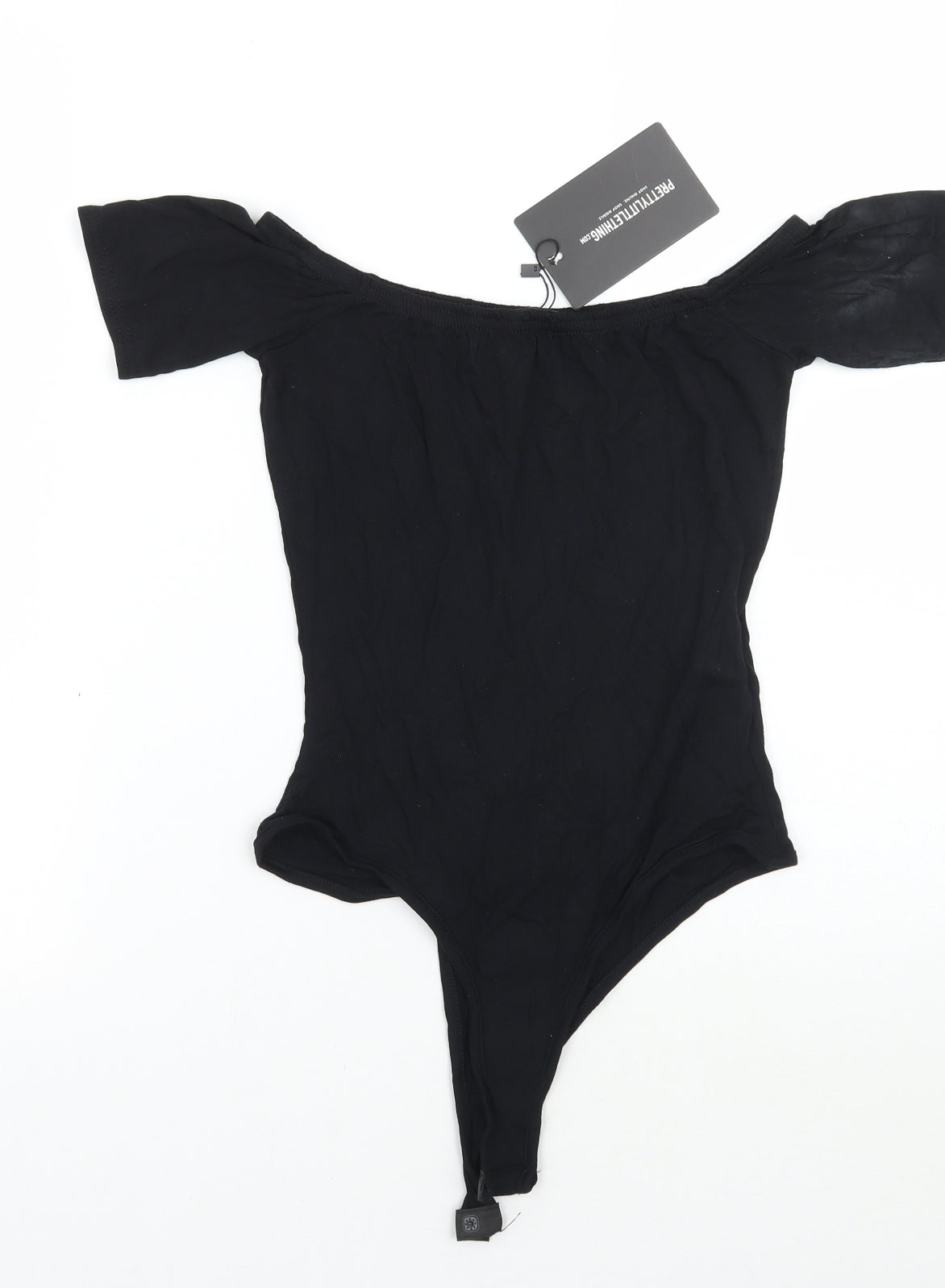 PRETTYLITTLETHING Womens Black   Bodysuit One-Piece Size 6