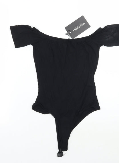 PRETTYLITTLETHING Womens Black   Bodysuit One-Piece Size 6