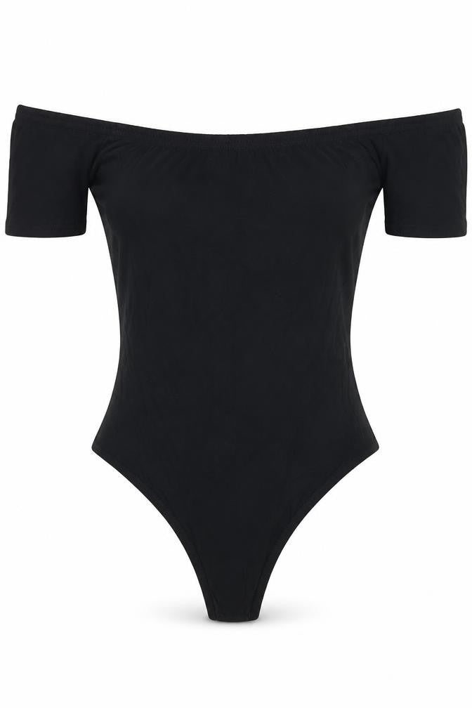 Womens UK Size 6 PRETTYLITTLETHING One-Piece Black Bodysuit