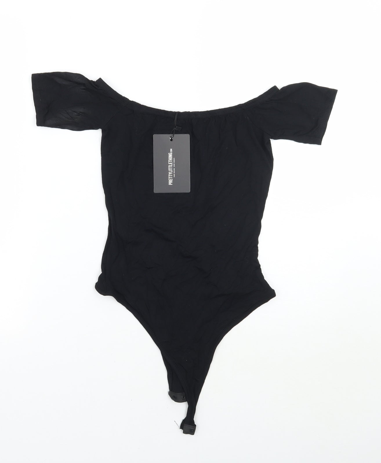 PRETTYLITTLETHING Womens Black   Bodysuit One-Piece Size 6