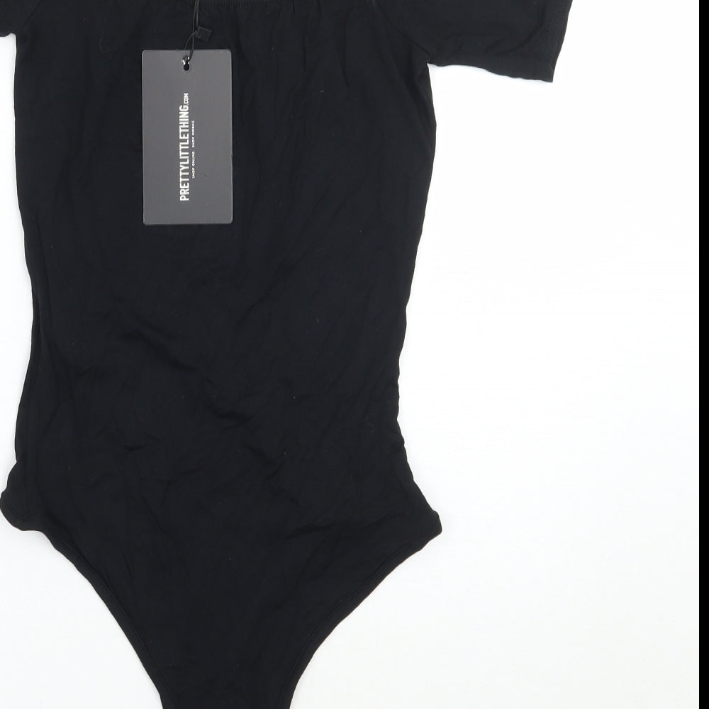PRETTYLITTLETHING Womens Black   Bodysuit One-Piece Size 6