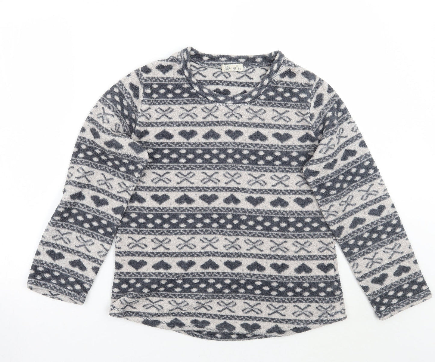 Primark Womens Grey Fair Isle  Pullover Jumper Size 12