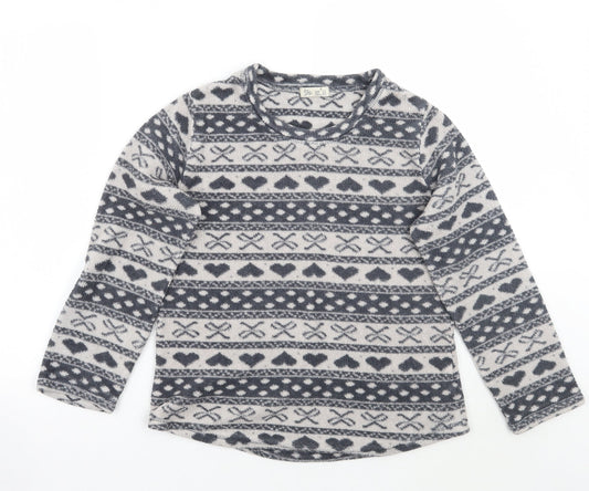 Primark Womens Grey Fair Isle  Pullover Jumper Size 12