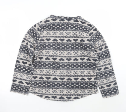 Primark Womens Grey Fair Isle  Pullover Jumper Size 12