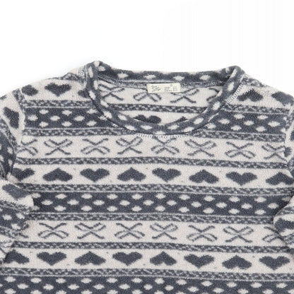 Primark Womens Grey Fair Isle  Pullover Jumper Size 12