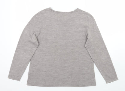 Bonnmarche Womens Grey   Pullover Jumper Size 16