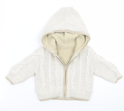 Mothercare Boys Beige   Jacket Coatigan Size 6-9 Months