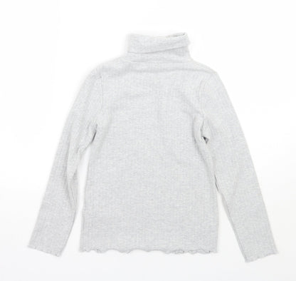 Marks and Spencer Girls Grey   Pullover Jumper Size 9-10 Years