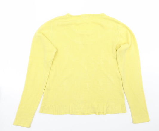 Klass Womens Yellow   Pullover Jumper Size M