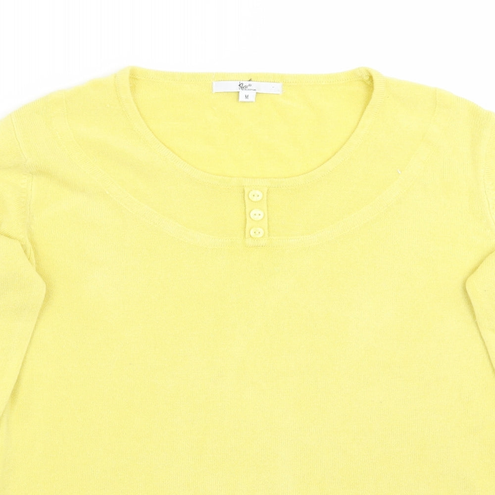 Womens UK Size M Klass Yellow Pullover Jumper
