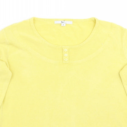 Womens UK Size M Klass Yellow Pullover Jumper