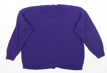 PINK Womens Purple   Cardigan Jumper Size M