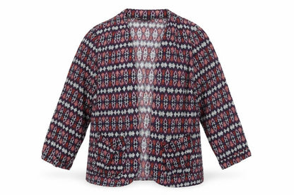 New Look Womens Blue Geometric  Cardigan Jumper Size 10