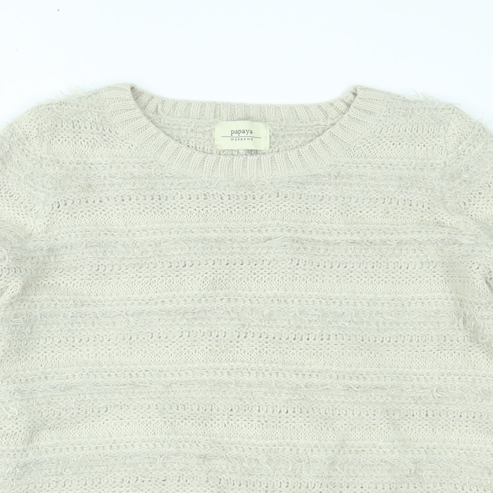 Womens UK Size 18 Papaya Beige Pullover Jumper