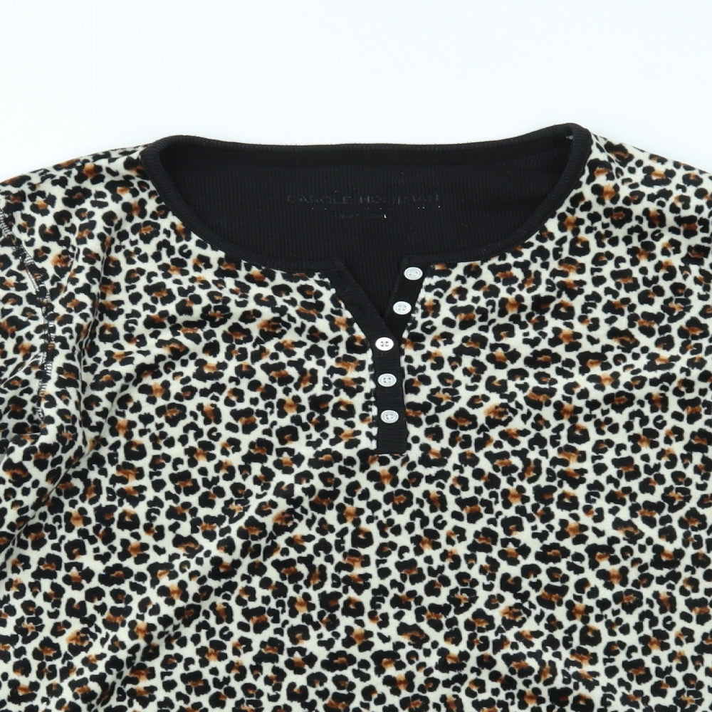 Womens UK Size S Carole Hochman Brown Basic Blouse