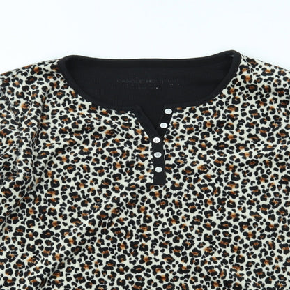 Womens UK Size S Carole Hochman Brown Basic Blouse