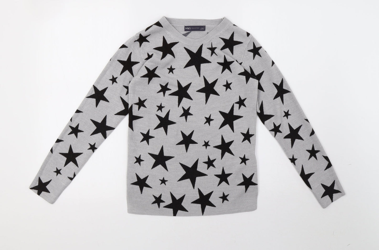 Womens UK Size 6 Marks and Spencer Grey Pullover Sweatshirt