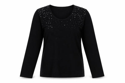 TCM Womens Black   Pullover Sweatshirt Size 14