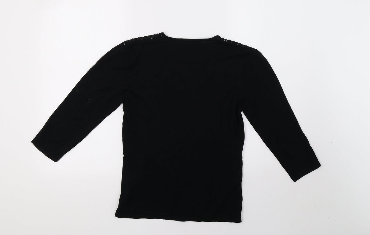 TCM Womens Black   Pullover Sweatshirt Size 14