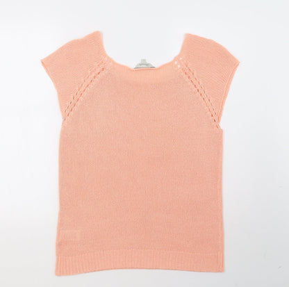 Peacocks Womens Pink  Knit Pullover Sweatshirt Size L