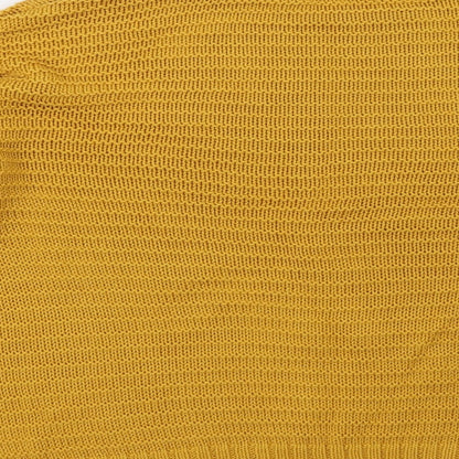 H&M Womens Yellow  Knit Pullover Sweatshirt Size M