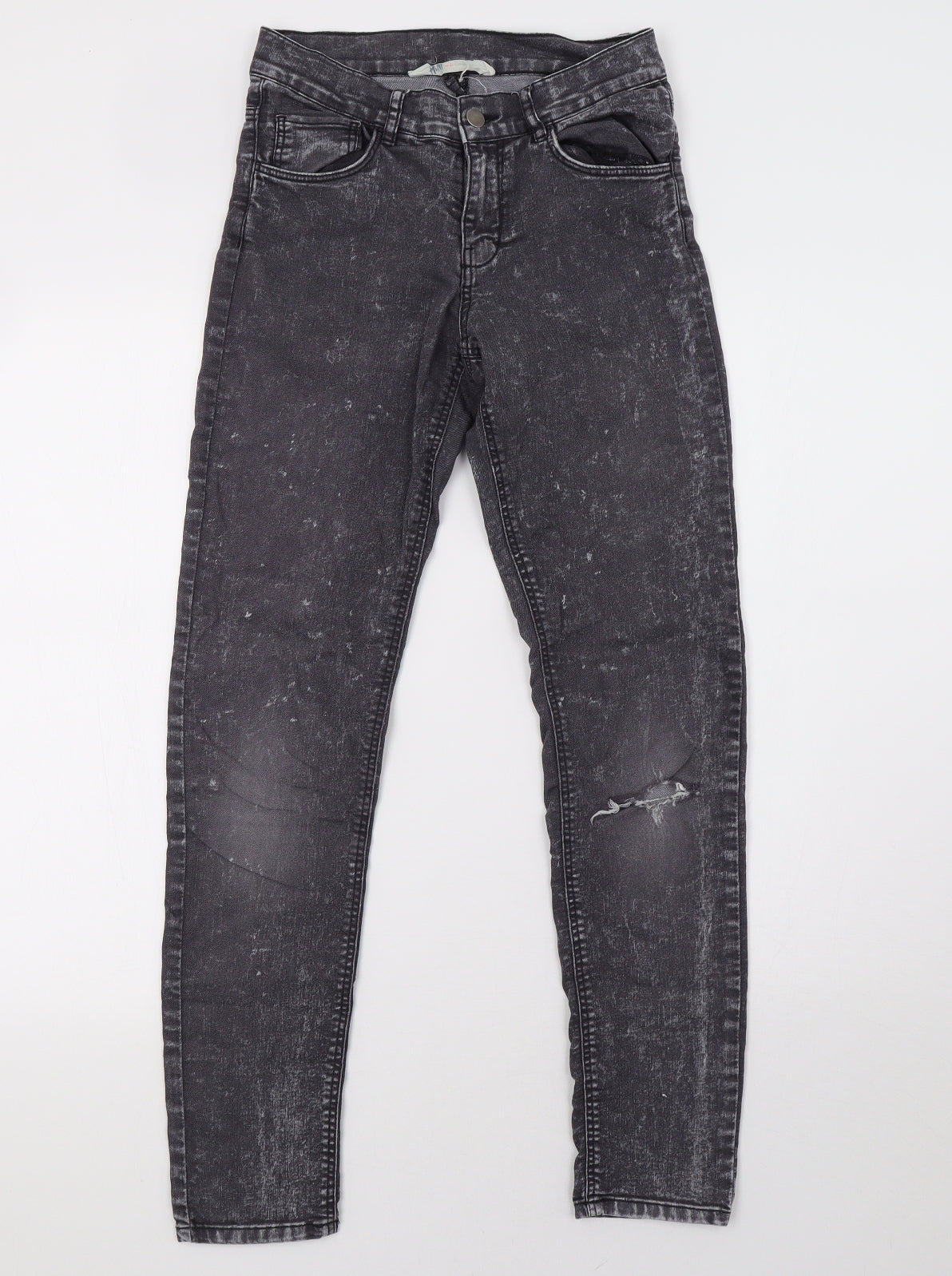 Womens UK Size 6 H&M Regular Fit Skinny Grey Jeans