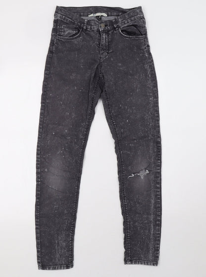 Womens UK Size 6 H&M Regular Fit Skinny Grey Jeans