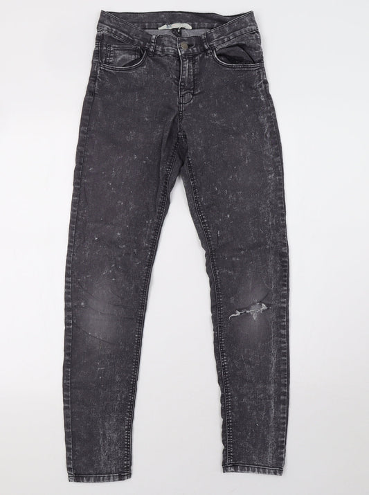 Womens UK Size 6 H&M Regular Fit Skinny Grey Jeans