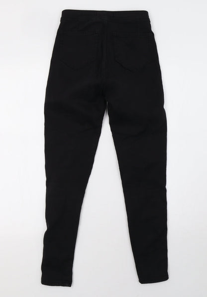 Bershka Womens Black  Denim Skinny Jeans Size 6 L28 in