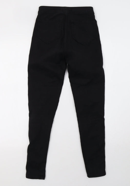 Bershka Womens Black  Denim Skinny Jeans Size 6 L28 in