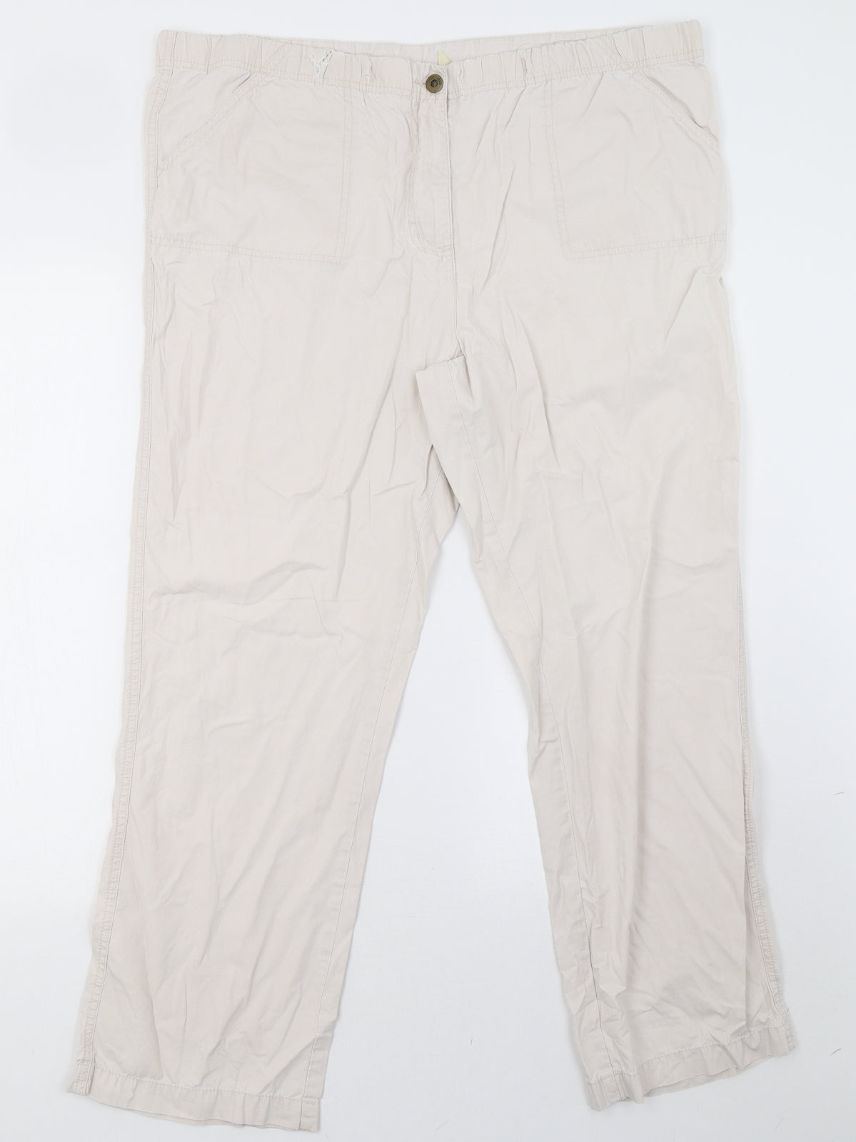Womens UK Size 16 isabelle Regular Fit  White Trousers
