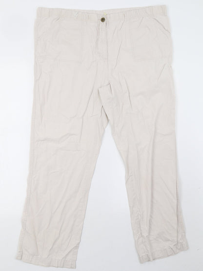Womens UK Size 16 isabelle Regular Fit  White Trousers