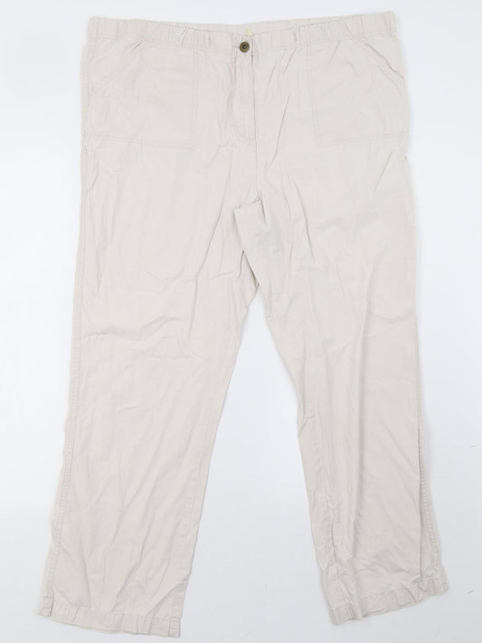 Womens UK Size 16 isabelle Regular Fit  White Trousers
