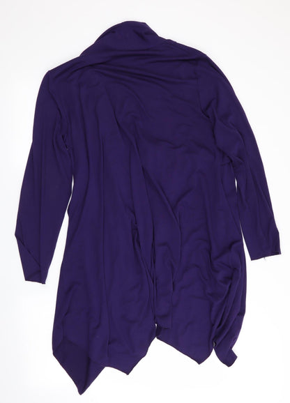 James Lakeland Womens Purple   Cardigan Jumper   - Waterfall Cardigan